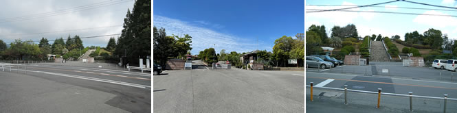 甲山墓園の駐車場